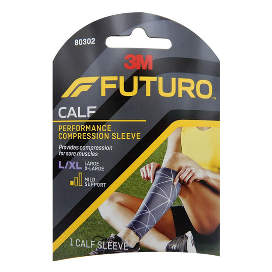 FUTURO Sport Performance Compression Calf Sleeve, Graduated Support, L/XL