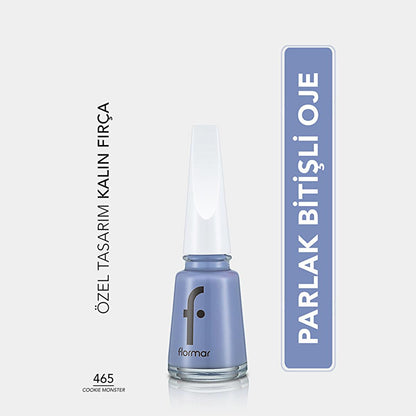 Flormar Nail Enamel: High Pigment, Long Lasting Nail Polish - Chip Resistant, Strengthening, Glossy Finish - Cookie Monster Shade