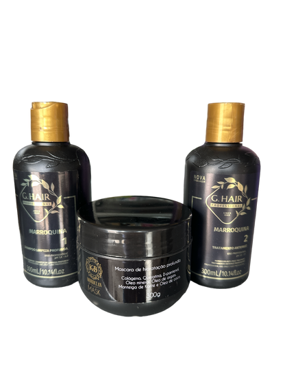 KB HAIR MOROCCAN  KERATIN SMOOTHING TREATMENT KIT 300ml (10fl 0z).
