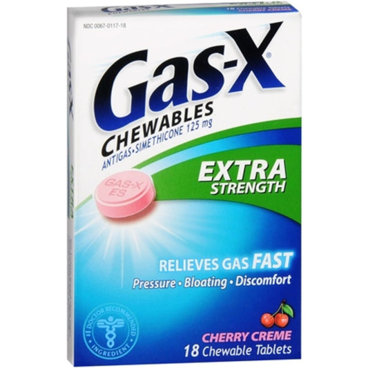 Gas-X Extra Strength Antigas – 125 mg Chewable Tablets (Cherry Creme)