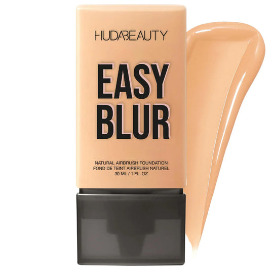 Huda Beauty Easy Blur Natural Airbrush Foundation with Niacinamide - Non-Comedogenic, Vegan, Buildable Coverage