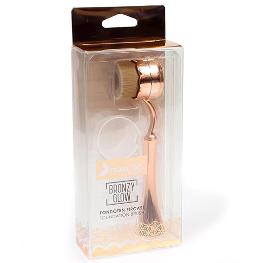 Nascita Bronzy Glow Makeup Brush for Flawless Liquid Foundation Application - Soft Bristle, Precise Tool