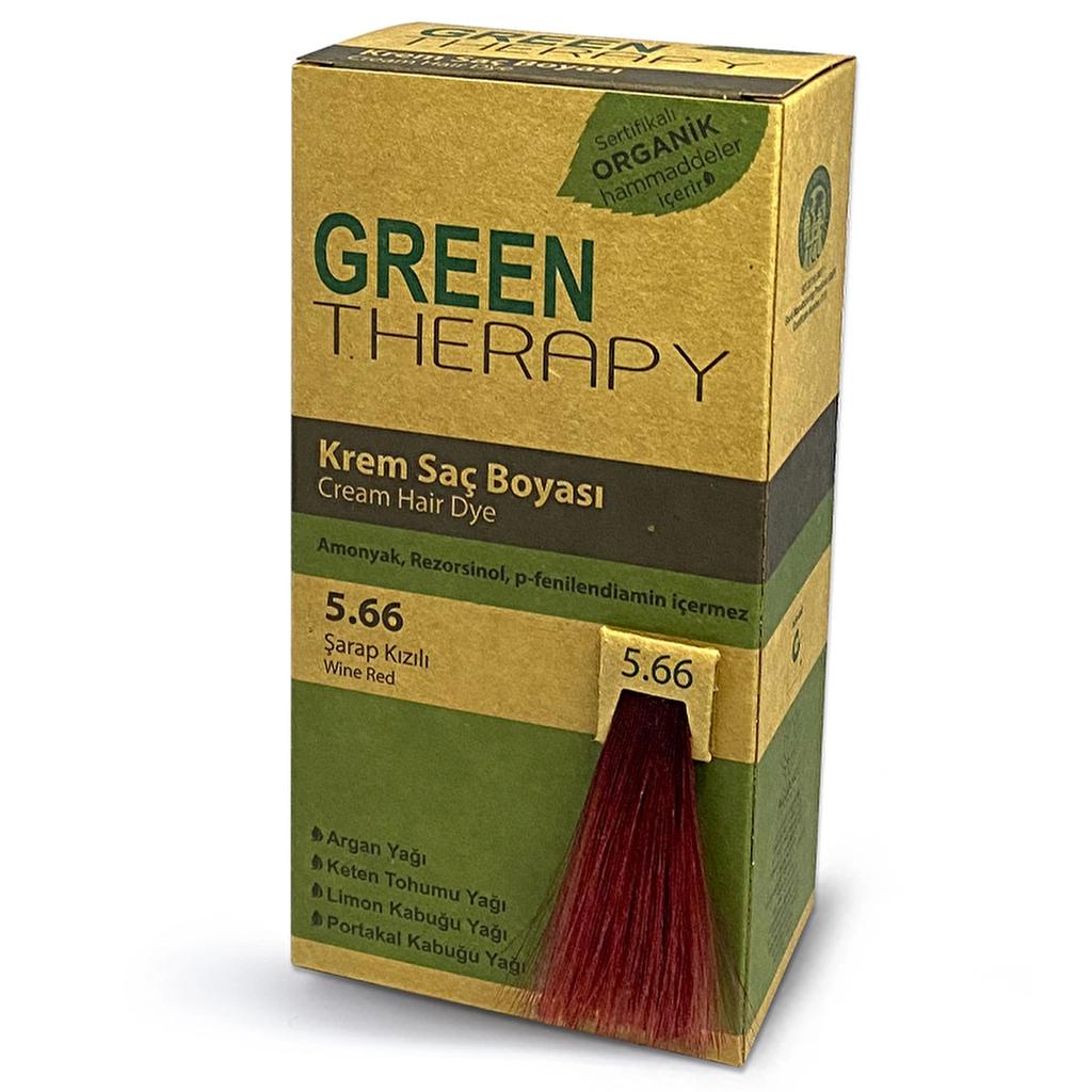 Green Therapy Cream Hair Dye 5.66 Şarap Kızılı