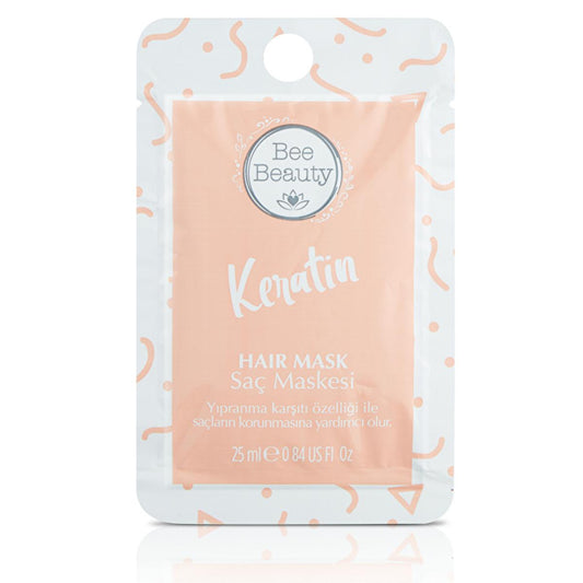Bee Beauty Keratin Hair Mask - Nourishing Treatment for Damaged Hair, 0.85 fl oz