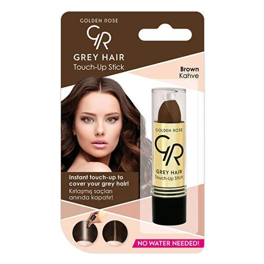 Golden Rose Grey Hair Touch-up Stick No.05 Brown - Easy, Temporary Hair Color Solution for Grey Hair Cover