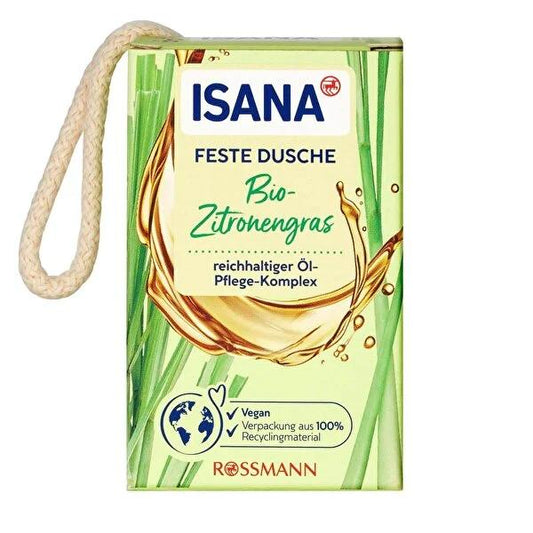 Isana Solid Shower Gel with Avocado Oil - Vegan, Dermatologically Tested, 100g