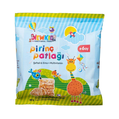 Newkid Peach & Apple Functional Rice Puffs 50g