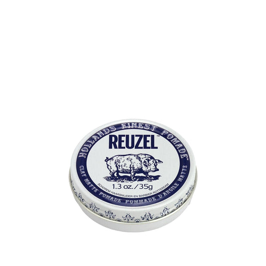 Reuzel Clay Matte Pomade - Strong Hold, Textured Natural Hairstyle for Men, Travel Size (35g)