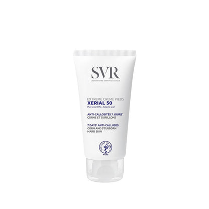 SVR Xerial 50 Extreme Foot Care Cream - Intensive Moisturizer for Dry Heels & Skin, 1.69 fl oz