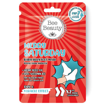 Bee Beauty 7-Day Skincare Mask Set for Face, Hands, and Feet - Comprehensive Facial and Body Care Routine