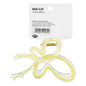 Eklips Yellow Ribbon Hair Claw Clip for Secure Styling