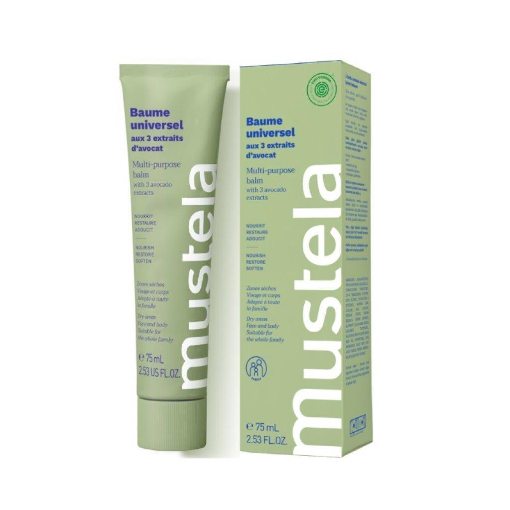 Mustela Multi-Purpose Avocado Balm - Nourishing Skincare for the Whole Family, Natural Dry Skin Relief