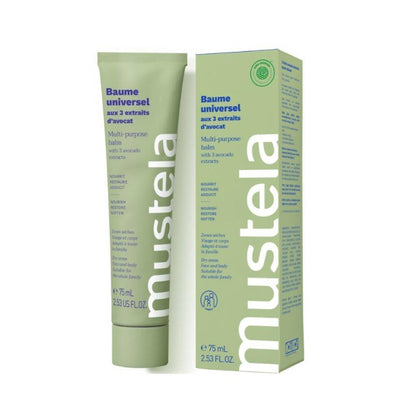 Mustela Multi-Purpose Avocado Balm - Nourishing Skincare for the Whole Family, Natural Dry Skin Relief