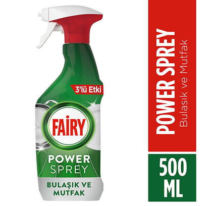 Fairy Dishwashing Spray - 3-in-1 Lemon Scented Grease Remover for Kitchen Cleaning