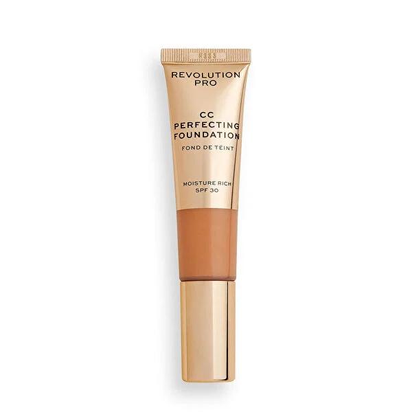 Revolution Pro CC Perfecting Foundation F10 - SPF 30 Anti-Aging Makeup with Hyaluronic Acid & Collagen