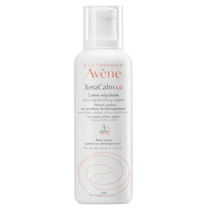 Avene Xeracalm A.D Cream 400ml - Soothing Moisturizer for Dry, Itchy Skin - Fragrance-Free Skincare