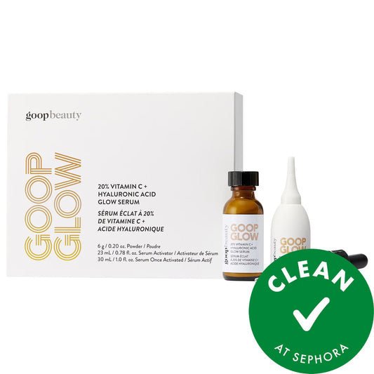 GOOPGLOW 20% Vitamin C and Hyaluronic Glow Serum - Brightens, Firms, and Hydrates Skin