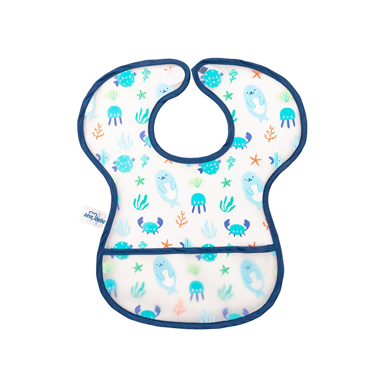 Sevi Bebe Baby Bib - Stain-Resistant, Easy-Clean, Practical Baby Feeding Accessories
