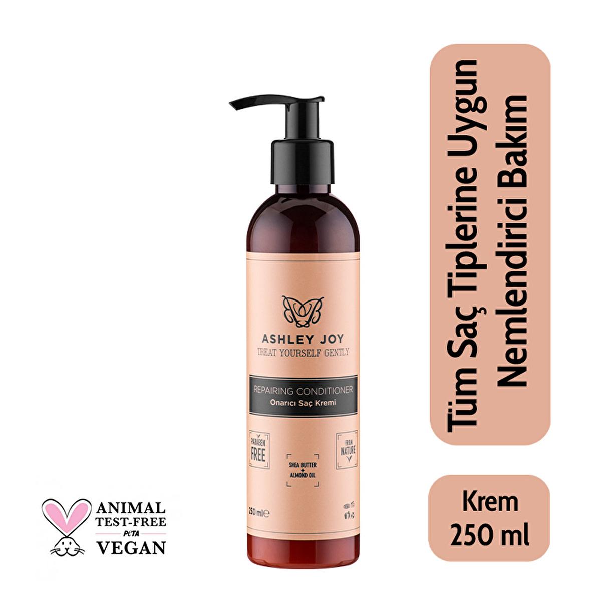 Ashley Joy Repairing Hair Conditioner - Sweet Almond Oil & Shea Butter for Damaged Hair, Volume & Shine - Natural Hair Detangler (8.45 fl oz)