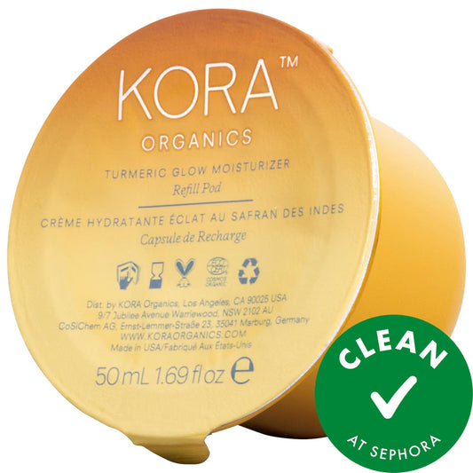 Turmeric Glow Refillable Brightening Moisturizer - Vegan, Anti-Aging Face Cream for Dry, Dull Skin