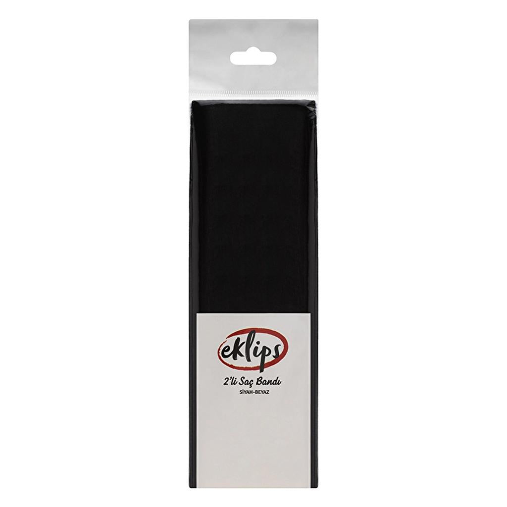 Eklips Black and White Hairbands for Daily Styling 2 Pack