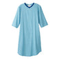 Silverts Senior Men's Adaptive Open Back Flannel Nightgown Green Plaid