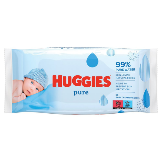 Huggies Pure Baby Wipes Fragrance Free (56 ct)
