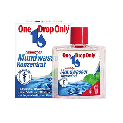 One Drop Only Concentrated Mouthwash with Essential Oils - Natural Oral Care, Fresh Breath, FSC-Certified Packaging