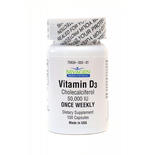 Nivagen Pharmaceuticals Vitamin D3 – 50,000 IU Capsules
