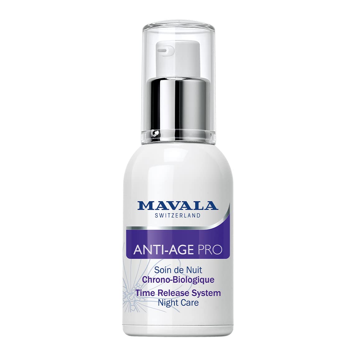 Mavala Anti-Age Pro Time Release System Night Care Cream - Anti-Aging Night Cream with Watercress Extract and Alpine Rose Extract
