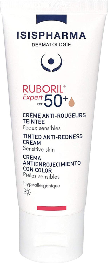 Isis Pharma Ruboril Expert SPF50+ Sunscreen Cream for Sensitive Skin - Matte Finish, Non-Greasy, UVA/UVB Protection