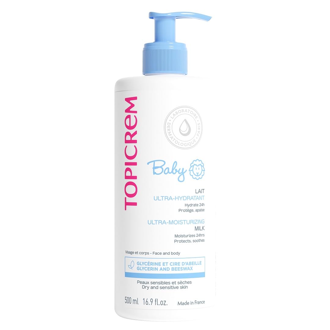 Topicrem Baby Moisturizing Milk - Gentle, Hypoallergenic & Paraben-Free Skincare for Sensitive Skin