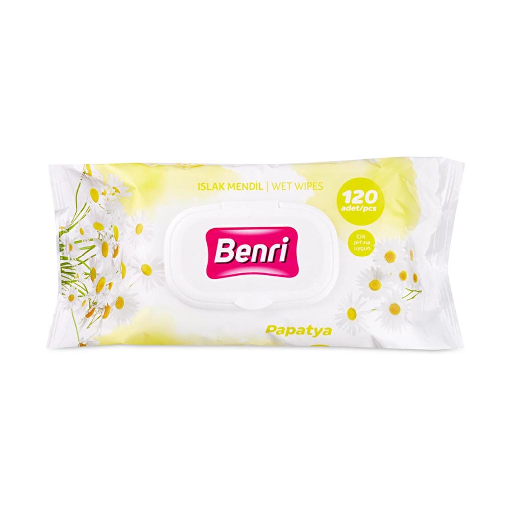Benri Chamomile Wet Wipes Gentle Cleansing 120 Count