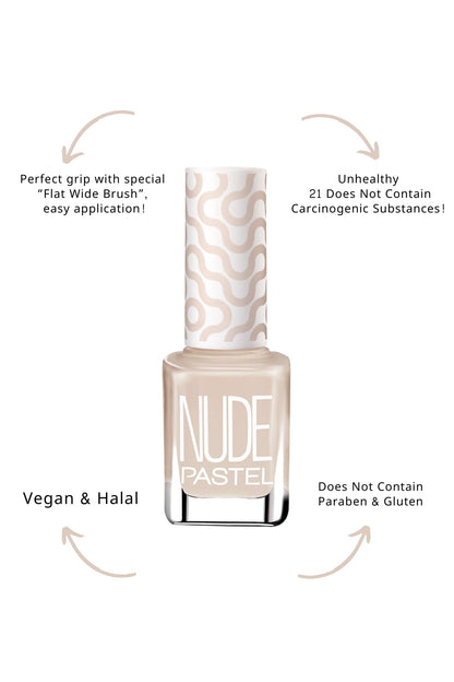 Pastel Vegan Nail Polish - Pastel Nude 763, Cruelty-Free & Non-Toxic, 13ml