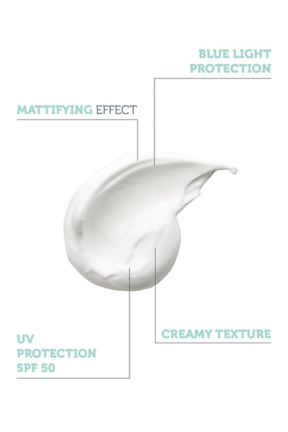 The Purest Solutions Oil Control Moisturizer with UV & Blue Light Protection - Dry Touch Finish, 1.69 fl oz