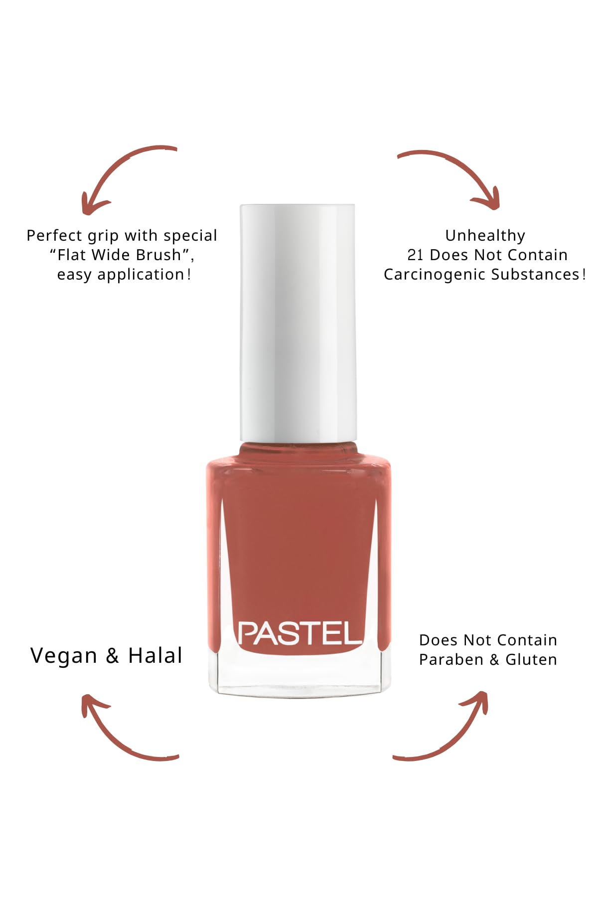 Pastel Nude 299 Vegan & Cruelty-Free Nail Polish - 13ml, Chemical-Free Beauty