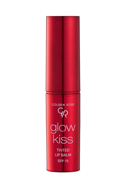 Golden Rose Glow Kiss Tinted Lip Balm - Vegan, SPF 15, Natural Lip Tint for Moisturized Lips