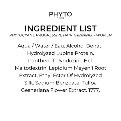 Phyto Phytocyane Anti-Hair Loss Treatment For Women - 12 x 5ml Single-Use Doses, Promotes Hair Health & Reduces Thinning