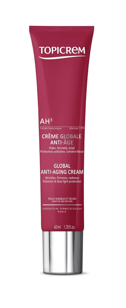 Topicrem AH3 Anti-Aging Cream for Dry Skin - Hydrating, Anti-Wrinkle, and Brightening - 1.35 fl oz