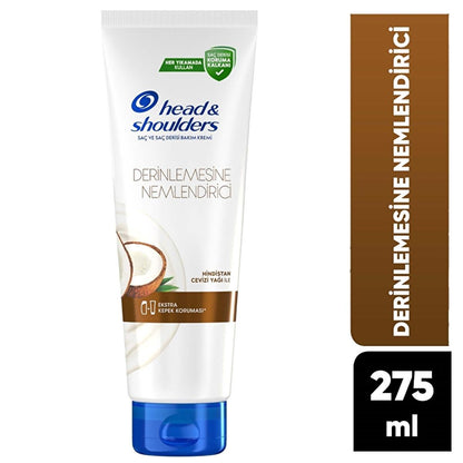 Head & Shoulders Coconut Oil Deep Moisturizing Hair Conditioner: Anti-Dandruff & Frizz Control, Hydrates Dry Scalp, Lasting Coconut Scent