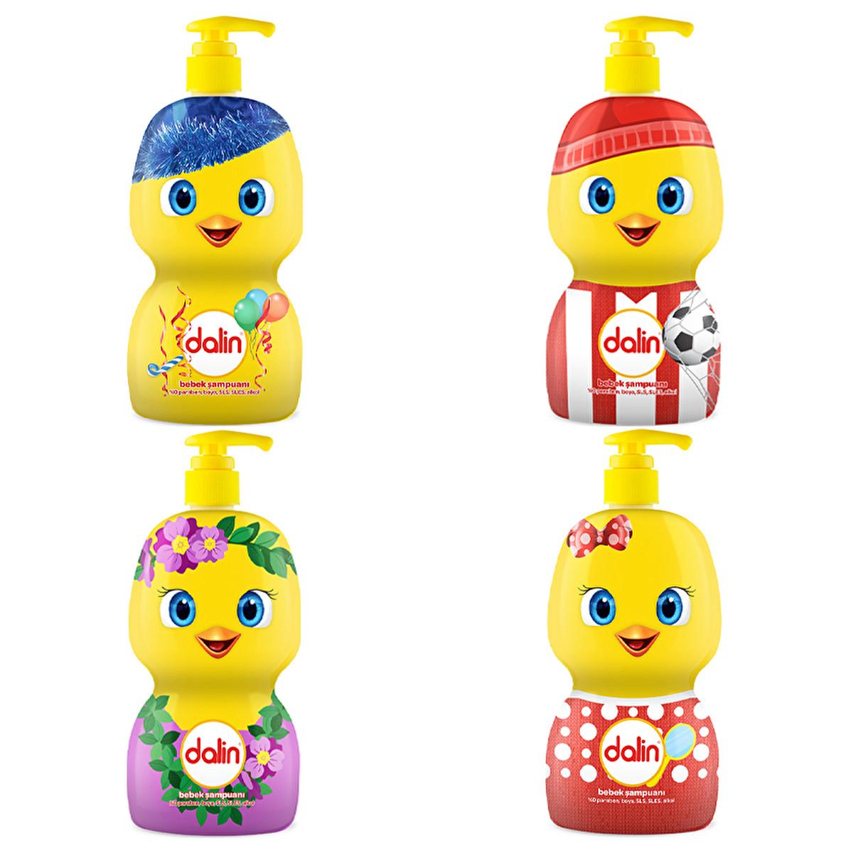 Dalin Gentle Baby Shampoo with Fun Designs - Hypoallergenic & Dermatologically Tested, 16.91 fl oz