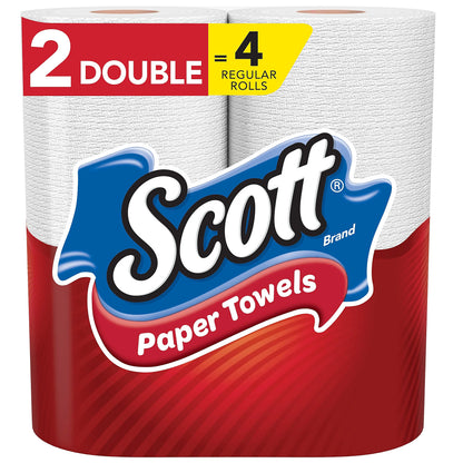 Scott Choose-A-Sheet 1-Ply Paper Towels, 2 Double Rolls/108 Sheets Per Roll, White