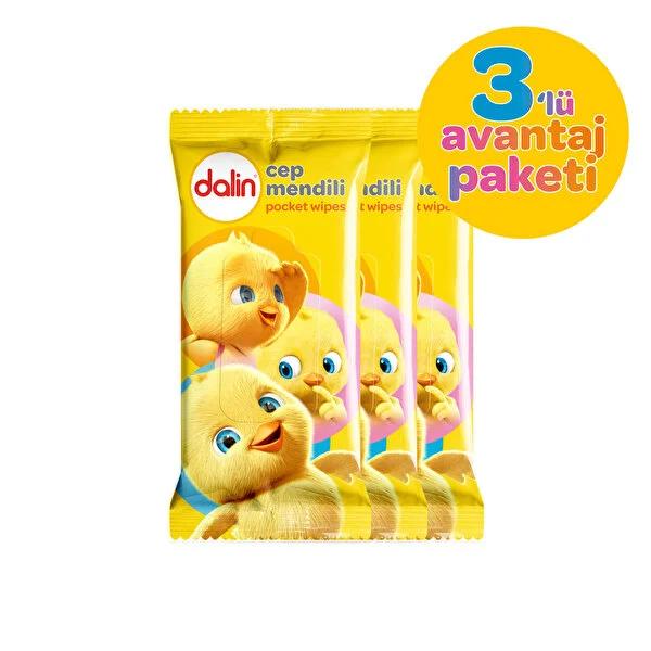 Dalin Baby Wipes 3x15 Pack: Gentle, Alcohol-Free Cleansing for Sensitive Skin - Dermatologically Tested & pH Balanced