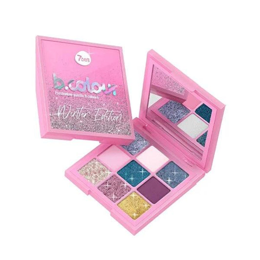 7Days B.Colour Magic and Fancy Winter Edition Eyeshadow Palette: Vegan, Highly Pigmented, 24H Lasting Shimmer & Matte Eye Makeup