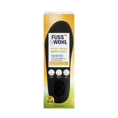 Fusswohl Memory Foam Shoe Insoles for Comfort 1 Pair