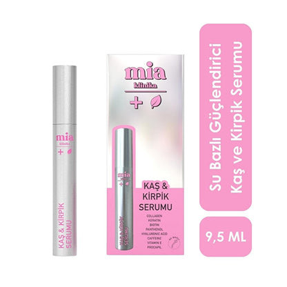 Mia Klinika Eyelash and Eyebrow Serum - Strengthen and Enhance with Collagen, Keratin, Biotin - 6.5ml