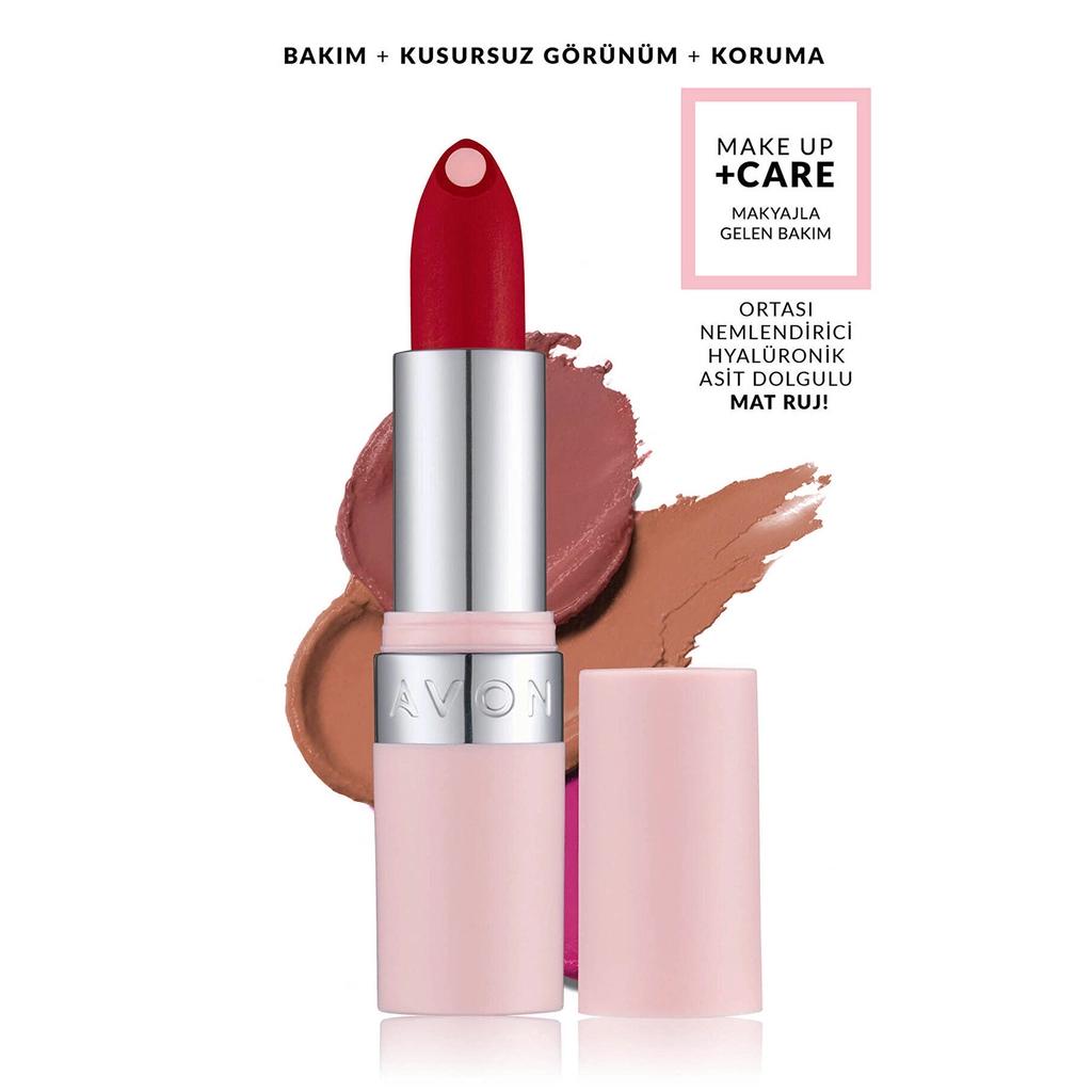 Avon Makeup +Care Hydramatic Matte Lipstick Siren Red 3.6g