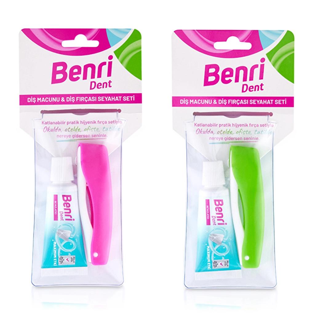 Benri Dent Travel Toothpaste & Toothbrush Set
