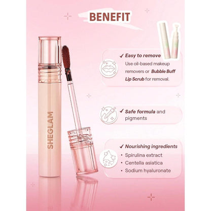Sheglam Fall In Line Stain Lip Gloss in Brownie Points