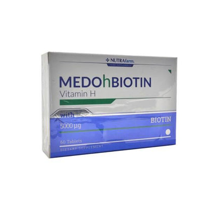 Dermoskin Medohbiotin Biotin 5 mg Dietary Supplement for Hair, Skin, and Nail Health - 60 Tablets
